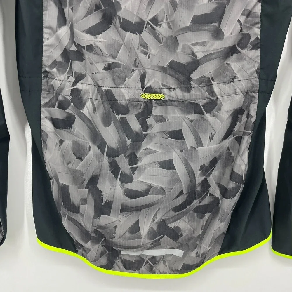 Nike Windbreaker Jacket Women's Size S Gray Running Ful‎ Zip Hooded